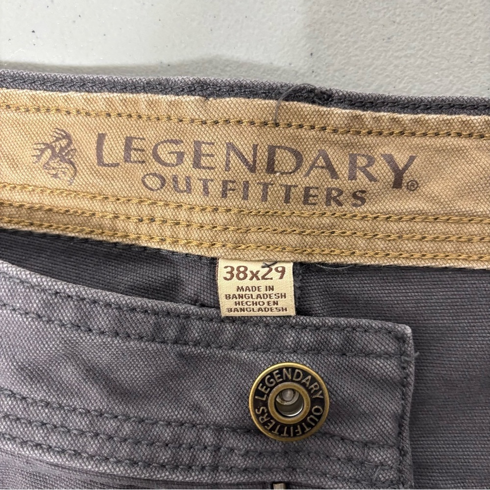 Legendary Outfitters 38/29 Men's Pants Cotton Canvas Outdoor Hiking Neutral Gray - Picture 6 of 10